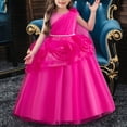 thumbnail image 2 of 2DXuixsh Robe de Fête pour Filles Enfants Tout-Petits Bébés Filles Robe d'Été en Tulle Pailleté pour Performance Vêtements Formels pour Enfants Robes à Nœud pour Noël Rd2 Taille 160, 2 of 9