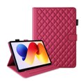 thumbnail image 3 of for Xiaomi Redmi Pad 2 Pro 12.1/Poco Pad M1 12.1 Inch 2025 Case, Rhombus Pattern Multiple Viewing Angles Stand Slim Folio Cover (Red), 3 of 6