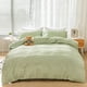thumbnail image 5 of Juego de ropa de cama de tres piezas, sencillo, de color liso, hecho a mano, de seersucker para el hogar, 5 of 6