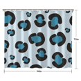 thumbnail image 5 of Light Blue and Black Of Leopard Print Shower Curtain 84"x72" ,Bathroom Decorative Shower Curtains Set with 12 Hooks,Modern Waterproof Washable Shower Curtain, 5 of 6