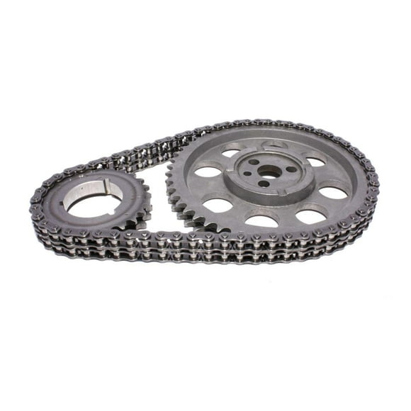 COMP Cams Timing Gear Set 2100 Magnum; Chain Driven; Double Roller; /- 4 Degree Adjustable; 3 Keyway Crankshaft Gear; Cast Iron Camshaft Gear/Billet Steel Crankshaft Sprocket