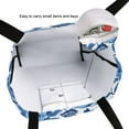 thumbnail image 6 of FORMRS Womens Canvas Tote Bag with Zipper Inner Pocket Shoulder Handbag, Blue Floral Pattern, 6 of 7