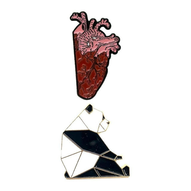 SET DE PIN SAROSA CORAZÓN Y PANDA