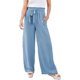thumbnail image 2 of Pantalones Elegantes Pantalones plisados ​​cómodos de lino de algodón Traje de dama de oficina de damas sueltas (Azul M) Cgtredaw Para estrenar, 2 of 6