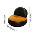 thumbnail image 3 of Sofá inflable para acampar, casa y exteriores, plegable y portátil, con superficie aterciopelada (naranja), 3 of 6