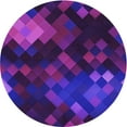thumbnail image 1 of Ahgly Company Machine Washable Indoor Round Transitional Purple Amethyst Purple Area Rugs, 4' Round, 1 of 7