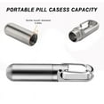 thumbnail image 4 of Small Pocket Pill Box Keychain,Portable Waterproof Pill Case Stainless Steel Travel Pill Container Keychain Pill Holder, 4 of 7