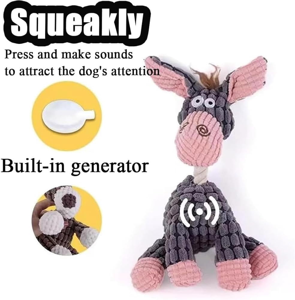 Petsboro Bitebuddy, 2024 Best Pets Boro Bite Buddy, Shirem Bitebuddy, Dotmalls Bitebuddy, Resistant Squeaky Dog Toys for Heavy Chewers, Unbreakable Stuffed Plush Dog Toys for Aggressive