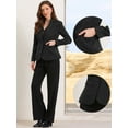 thumbnail image 2 of DARING DIVA Women's Notched Lapel One Button Work Office Suit Jackets XS Black, 2 of 6