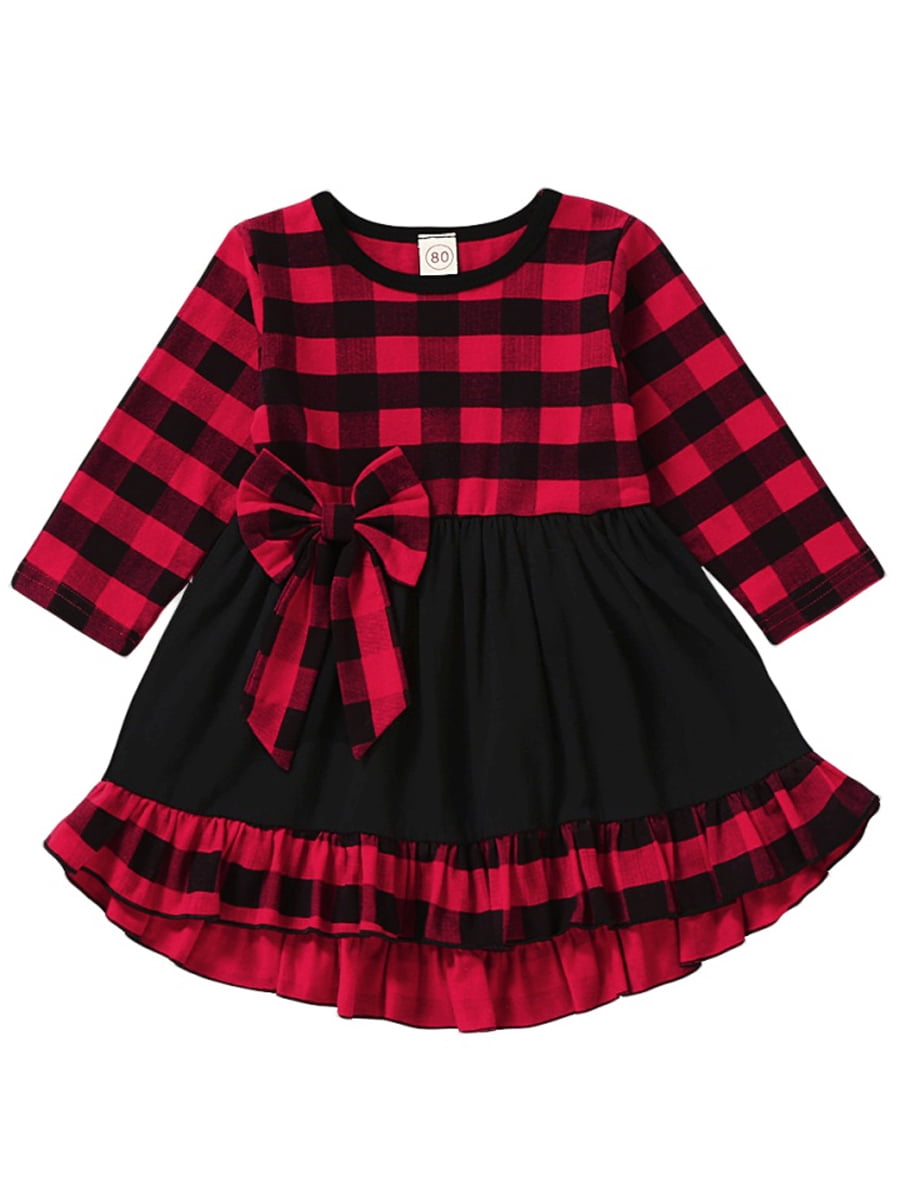 christmas plaid dress baby