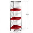 thumbnail image 2 of 3-Tier Metal Corner Shelves - Red, 2 of 6