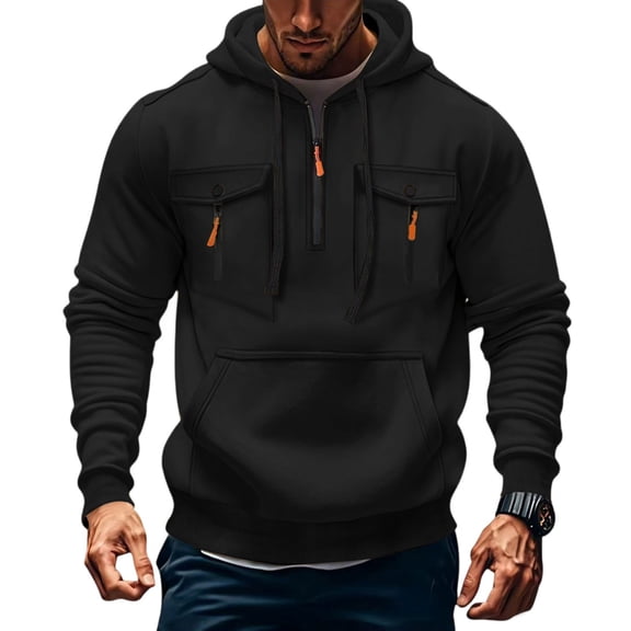 Kureaily Zippered Hooded Sweatshirt For Casual Outdoor Sports And Comfortable Design For Everyday Wear Perfect For Hoodie Pullover Sweatshirts