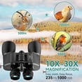 thumbnail image 3 of 10-30X50 Zoom Binoculars for Adults, High Powered Military Binoculars for Bird Watching, Hunting, Outdoor, Hiking, Concerts Large View/Waterproof/BAK7 Prism/FMC Lens/Low Light Night Vision, 3 of 8