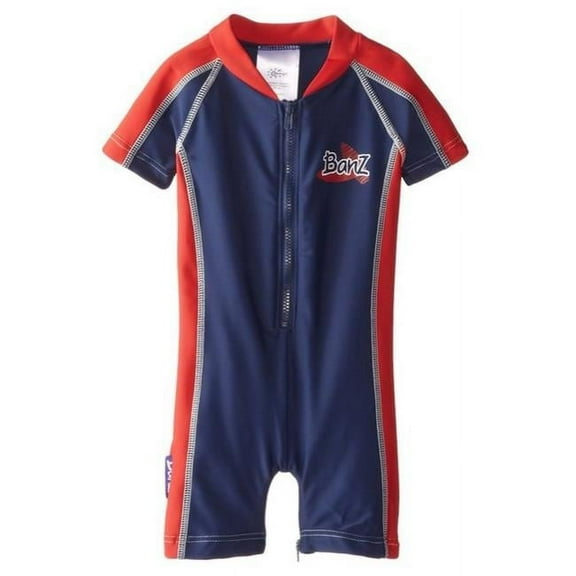 Banz BZ14-S1-NR-000 Baby Swimsuit, Navy & Red - Size 000
