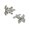 Crystal Clear, variant on 1928 Jewelry Mens Silver Tone Clear Crystal Speckled Frog Cufflinks