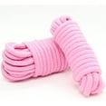 thumbnail image 2 of 2 Pack Soft Cotton Rope Cord Multicolor Multipurpose Craft Rope - 32 Feet/10M 8mm (Pink)by Torubia, 2 of 7