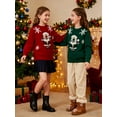 thumbnail image 4 of Actgleam Girls Christmas Sweaters Holiday Winter Boys Long Sleeve Crewneck Pullover Knit Tops,11-12Year, 4 of 8