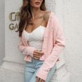 thumbnail image 5 of Vedolay Cardigan Sweaters for Women Winter Knitted Cashmere Poncho Capes Shawl Cardigans Sweater Coat Pink,L, 5 of 5