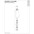 thumbnail image 3 of Kingston Brass KDH8506 2-Function Pull-Down Kitchen Faucet Sprayer Head, Naples Bronze, 3 of 4