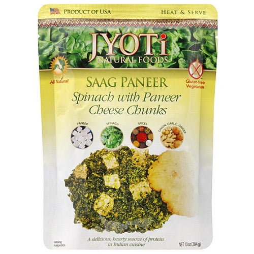 Jyoti Natural Foods Saag Paneer Spinach with Paneer Cheese Chunks, 10 oz, (Pack of 6) by Generic