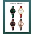 thumbnail image 5 of CURREN Montre Décontractée en Cuir à Quartz Vert pour Femmes, Étanche, avec Date, 5 of 5
