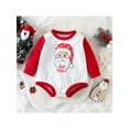 thumbnail image 2 of Sedceaty Baby Christmas Romper, Long Sleeve Round Neck Santa Letter Print Bodysuit Winter Clothes, 2 of 9