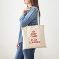 thumbnail image 3 of CafePress - Keep Calm Play Clarinet Tote Bag - Unisex Canvas Tote Bag, Beige, 1-Piece, 3 of 6