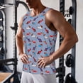 thumbnail image 5 of Lsque winter Dachshund Pattern Mens Tank Tops Muscle Athletic Quick Dry Sleeveless Workout Fitness T Shirts Beach Tank Top, Loose-fit Sleeveless Shirt for Men-X-Large, 5 of 7