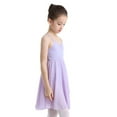 thumbnail image 3 of Aislor Robe de Danse Ballet Dos Croisé Solide pour Filles Enfants Costume de Danse Lyrique Moderne Lavande 3TG, 3 of 8