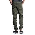 thumbnail image 2 of Victorious Men's Scrunch Stacked Biker Twill Jogger Pants JG882 - Olive - 4X-Large, 2 of 6