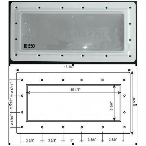 SuperPro IG1085 Swimming Pool Widemouth Skimmer Plug Door Fits Hayward