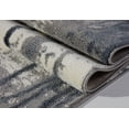 thumbnail image 4 of Ladole Rugs Durable Abstract Niagara Toronto Collection Turkish Micro Polyester Area Rug Carpet in Grey-Ivory, 7x10 (6'5" x 9'5" , 200cm x 290cm), 4 of 6