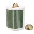 thumbnail image 3 of Retro Piggy Bank, Illustration of Abstract Wavy Line Pattern Curvy Shapes Colorful Graphic, Ceramic Coin Bank Money Box for Cash Saving, 3.6" X 3.2", Multicolor, by Ambesonne, 3 of 4