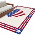 thumbnail image 2 of Independence Day Washable Area Rug 3 x 5 ft American Flag Love Heart Retro, Soft Non Slip Rugs Stain Repellent Indoor Felt Carpet for Living Dining Room Bedroom Home Office, 2 of 9