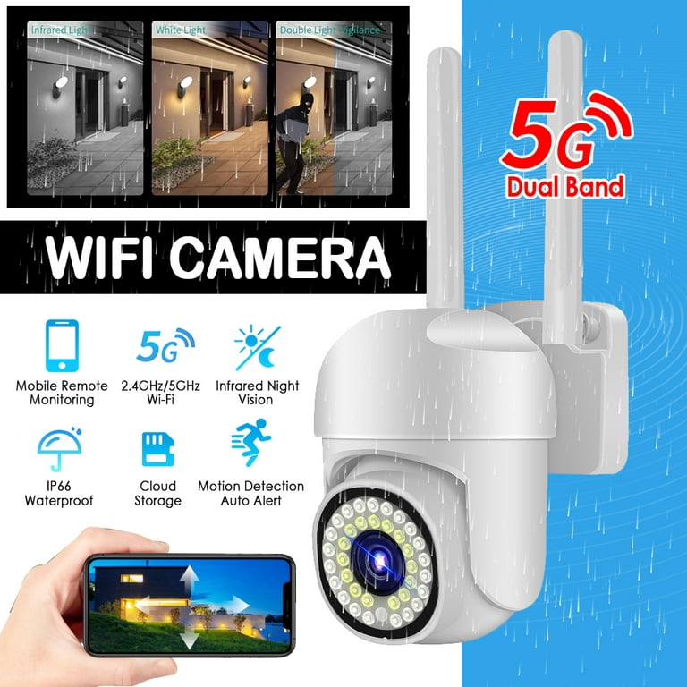 5G 1080P Solar Powered Battery Camera Wireless Outdoor Security Camera  System HD