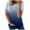 Blue, variant on IROINNID Fashion Women Summer T-Shirt Loose Gradient Round-Neck Short Sleeve Casual Blouse Spring Saving