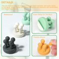 thumbnail image 2 of czcpp-Toothbrush Holders Silicone Toothbrush Holders for Bathrooms Razor Holder for Shower Tooth Brushing Holder Wall Mount Bathroom Toothbrush Holder Wall Mounted Shower Razor Holder for Wall 6 Pcs, 2 of 4
