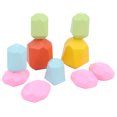thumbnail image 3 of Bloque de construcción de piedra de color, juego de apilamiento de piedra de bloque de construcción de piedra de color de madera Diseño fácil de usar, 3 of 8