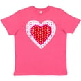 thumbnail image 3 of Inktastic Valentine Red Heart with Dots Youth T-Shirt, 3 of 5