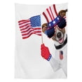 thumbnail image 3 of Ambesonne 4th of July Tablecloth Rectangular Table Cover, Patriotic Pet Dog, 52"x70", Multicolor, 3 of 4