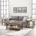 thumbnail image 2 of Walker Edison 3-Piece Rustic Wood & Metal Coffee Table Set - Rustic Oak, 2 of 10