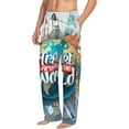 thumbnail image 2 of Haiem Travel Around The World Men's Pajama Pants Ultra Lightweight Pjs Bottoms Sleepwear Bottom Pants with Pocket Drawstring-X-Large, 2 of 9