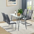 thumbnail image 6 of 6pcs Modern Dining Chairs with Faux Leather Padded Seat,Kitchen Dining Chairs,Living Room Chairs with High Back Padded Seat,Dining Room Side Chairs with Metal Legs, 6 of 9