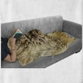 thumbnail image 6 of Vintage Soft Flannel Fleece Blanket, Traditional Hand Drawing Woman Eye with Stars and Curlicues Grunge Design, Cozy Plush for Indoor and Outdoor Use, 50" x 70", Brown and Pale Brown, by Ambesonne, 6 of 6