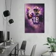 thumbnail image 6 of Justin Vikings Jefferson Minnesota Football Wall Art Poster Scroll Canvas Painting Picture Living Room Decor Home 24x36inch(60x90cm), 6 of 6