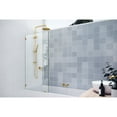 thumbnail image 3 of Glass Warehouse  58.25" x 31" Frameless Shower Bath Fixed Panel Satin Brass Satin, 3 of 5