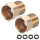 thumbnail image 1 of Uxcell 2-Pack Válvula de Retención de Latón, Rosca Macho de 1/2" a Rosca Hembra de 1/2" Válvula Antirretorno de Flujo [Dorado], 1 of 1