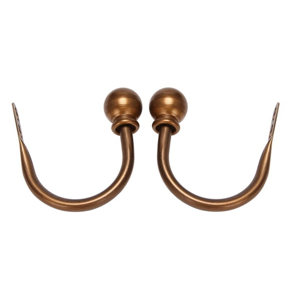 2 Metal Decorative Curtain Holdbacks, Window Drapery Tiebacks for Bedroom, with Screws,