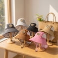 thumbnail image 5 of Oiyii Toddler Girls Breathable Bucket Hats Bear Embroidered Mesh Panel Camping Sun Hats, Black, 5 of 7