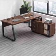 thumbnail image 3 of Monitor Working Office Desk Conference Wooden Keyboard Reception Office Desk Standing Mobile Scrivania Ufficio Lavoro Furnitures My Lux Decor Round, 3 of 21